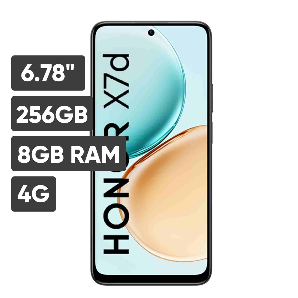 Smartphone HONOR X7D 6.78"" 8GB 256GB 108MP+2MP Negro