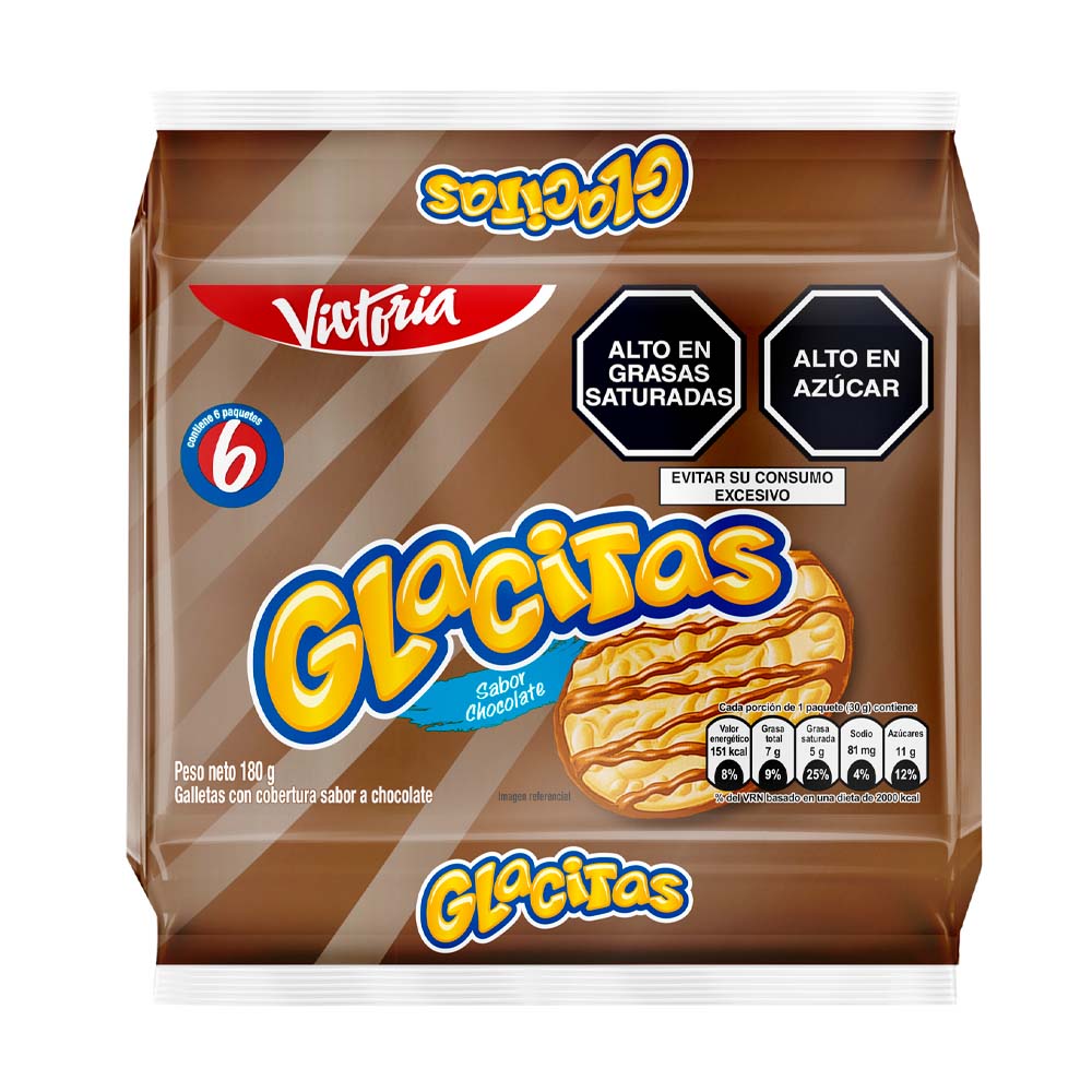 Galletas VICTORIA Glacitas Chocolate Paquete 6un