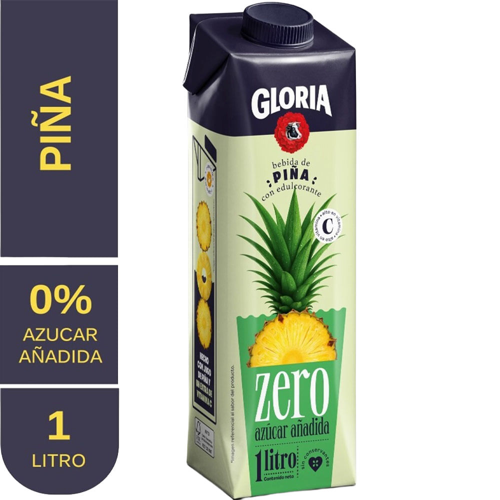 Bebida de Piña GLORIA Zero Tetrapack 1L
