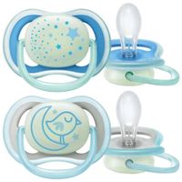 Chupón Ultra Air Night 6 a 18 Meses Niño AVENT x2