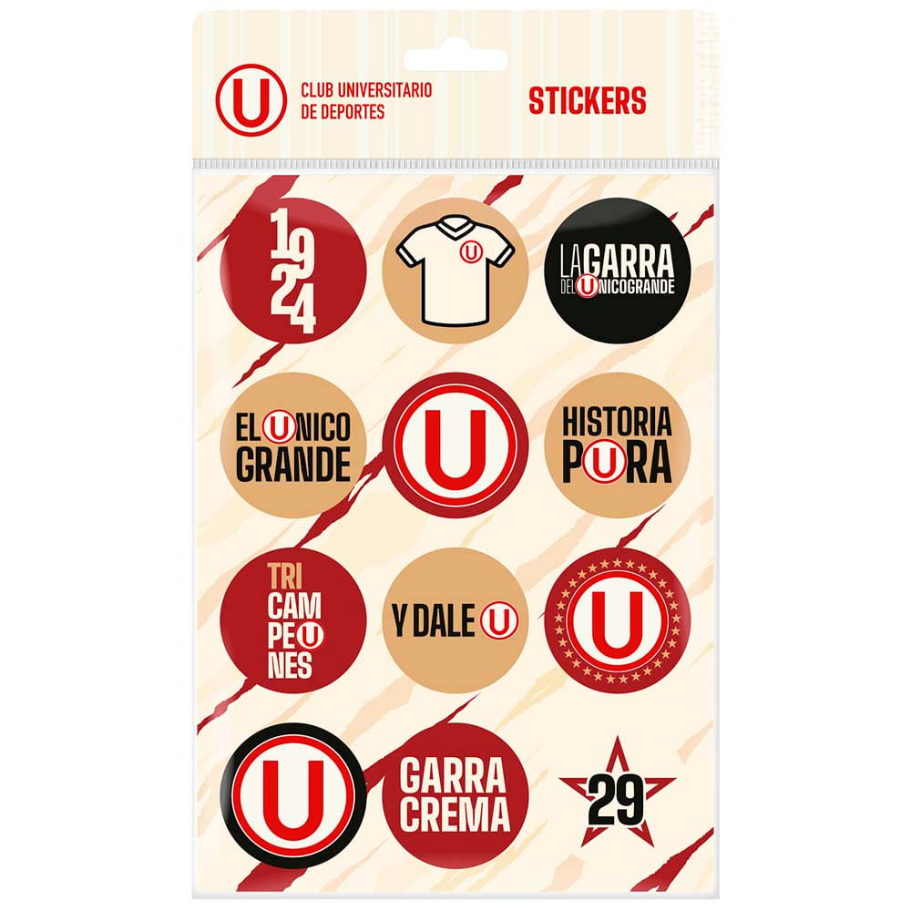Stickers Club Universitario de Deportes OFFICE PAPER PV