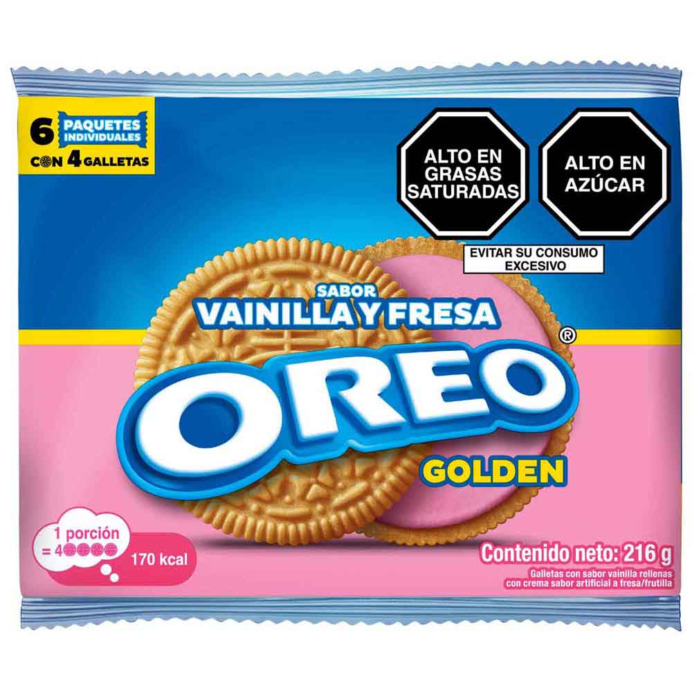 Galletas OREO Sabor a Fresa Paquete 6un