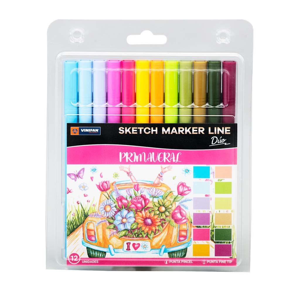 Marcador VINIFAN Sketch Marker Line Primavera 12un