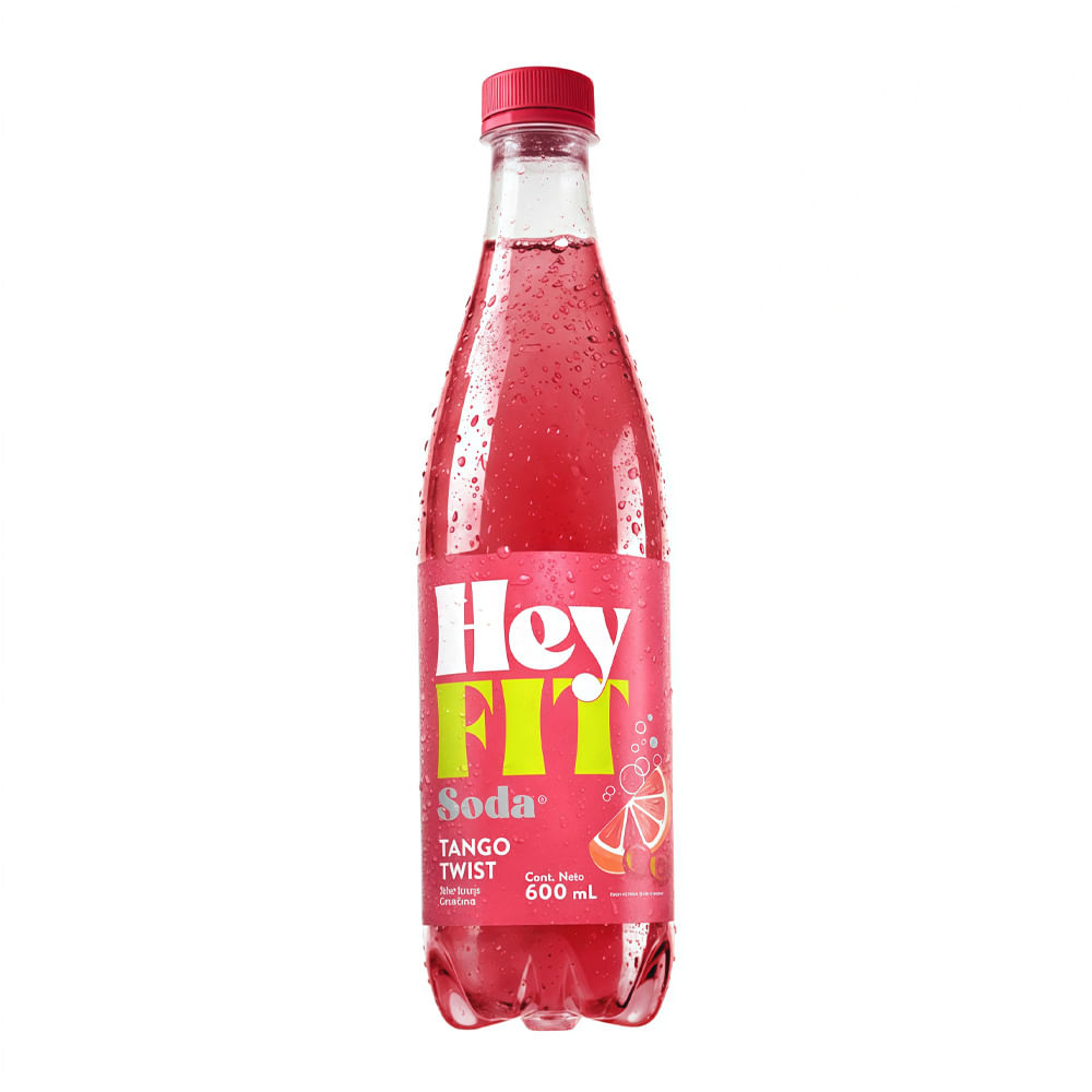 Gaseosa HEY FIT Soda Tango Twist Botella 600ml