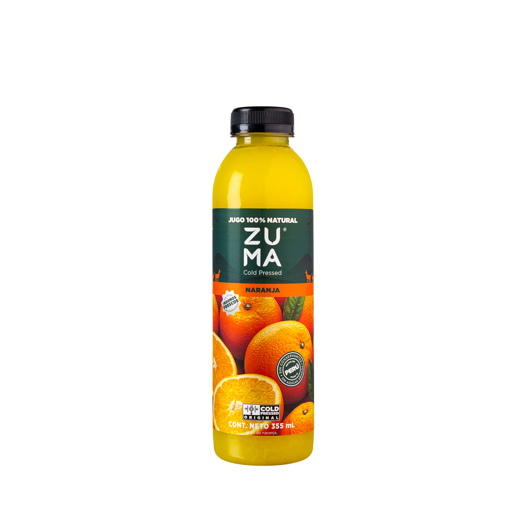 Jugo de Naranja ZUMA COLD PRESSED Botella 355ml