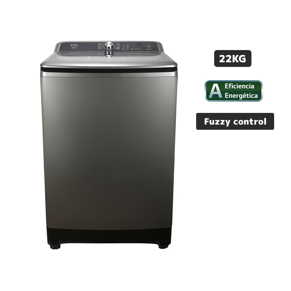 Lavadora TCL Carga Superior 22Kg P322TLRG DD Inverter Top Load Gris