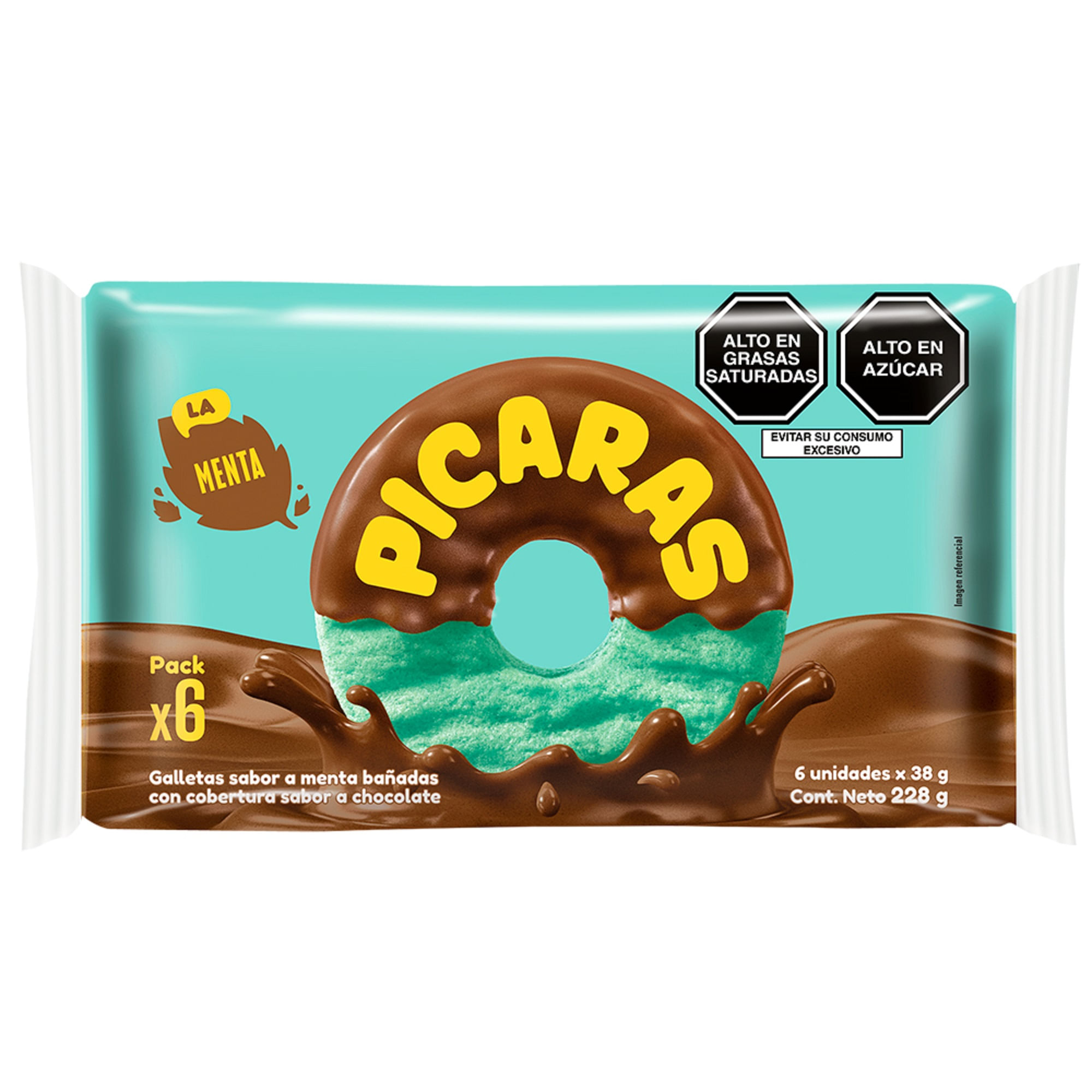Galletas PICARAS Menta Paquete 6un