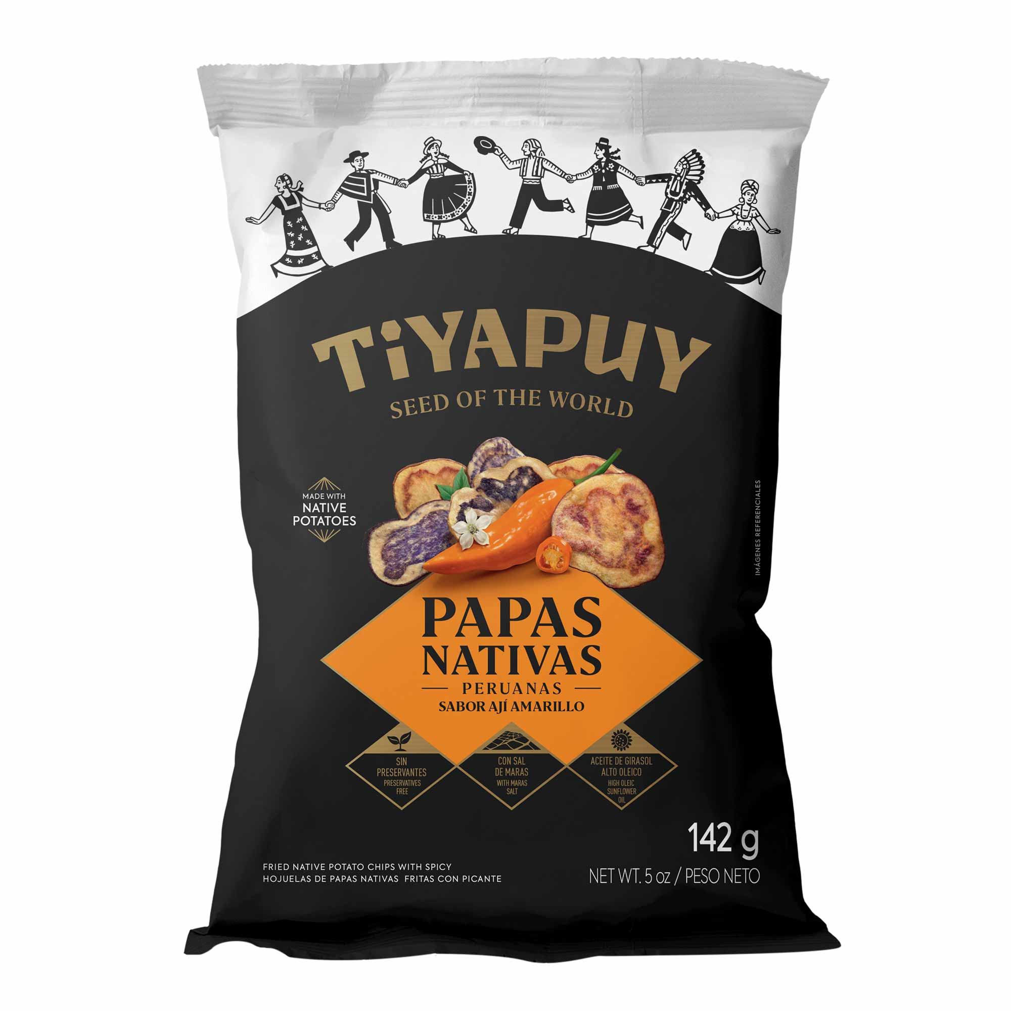 Papas Nativas TIYAPUY Ají Amarilo Bolsa 142g