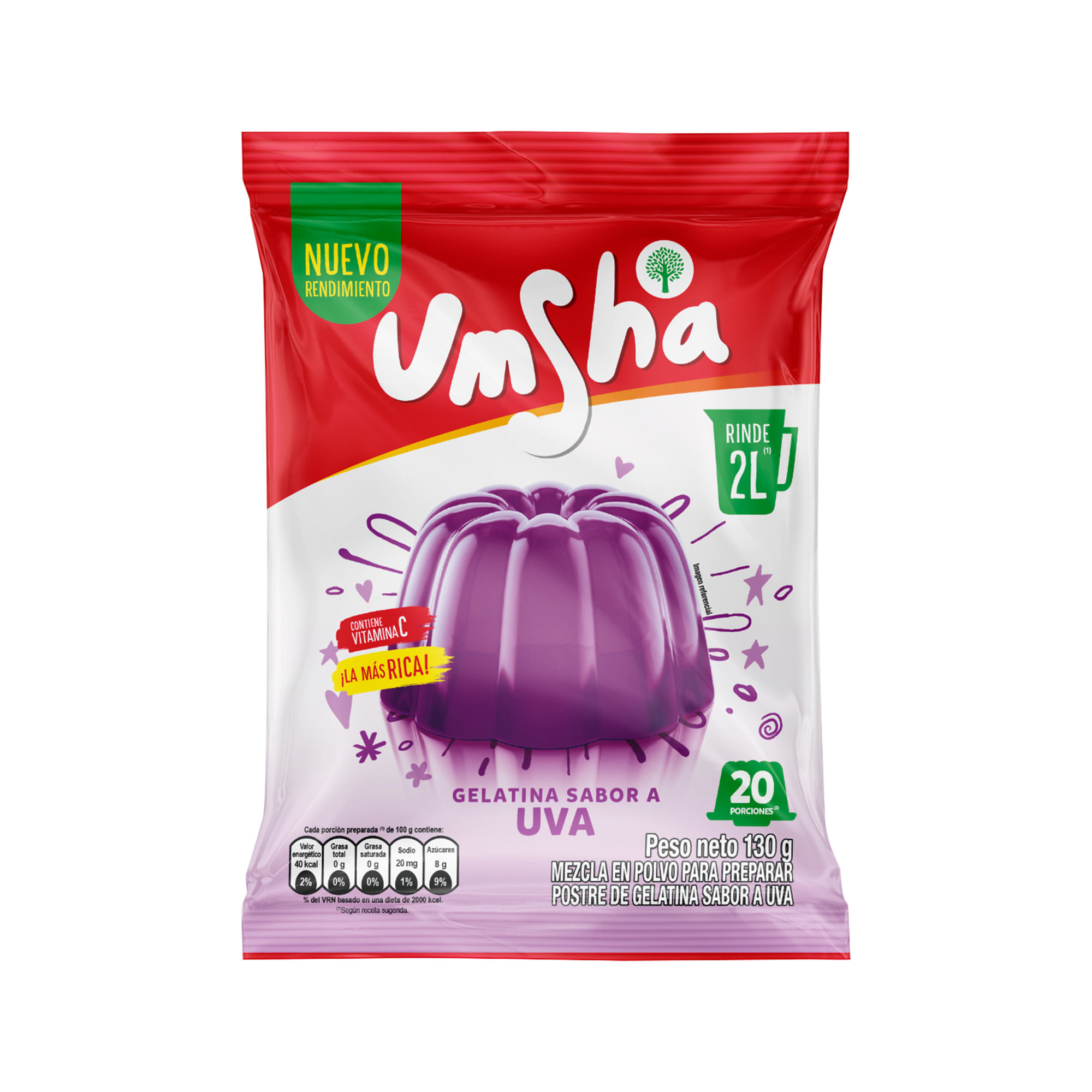 Gelatina UMSHA Uva Bolsa 130g