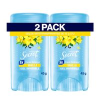Desodorante para Mujer en Gel SECRET Vainilla Frasco 45g Pack 2un