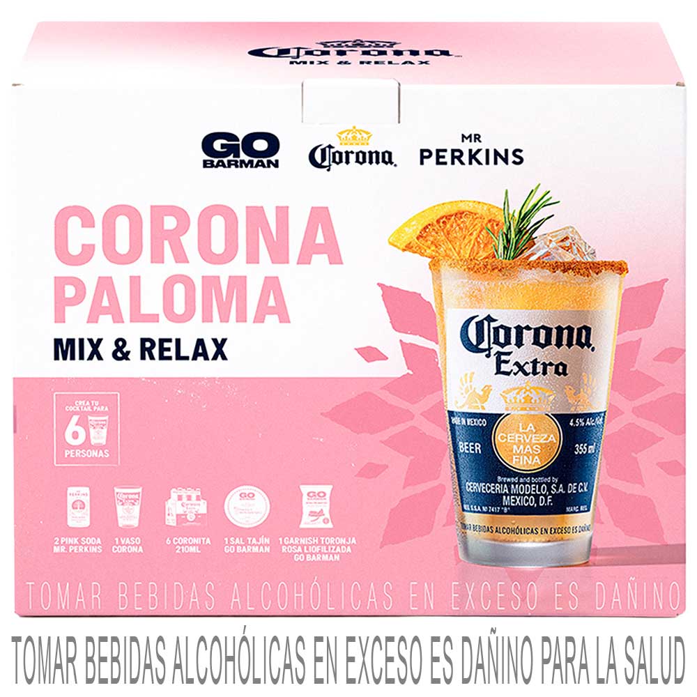 Cerveza CORONA Paloma Mix & Relax Caja 6un