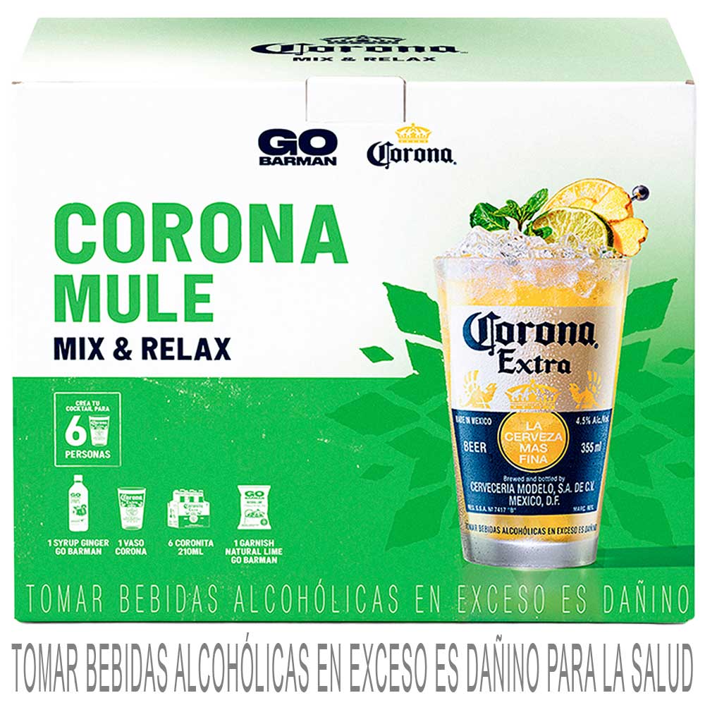 Cerveza CORONA Mule Mix & Relax Caja 6un