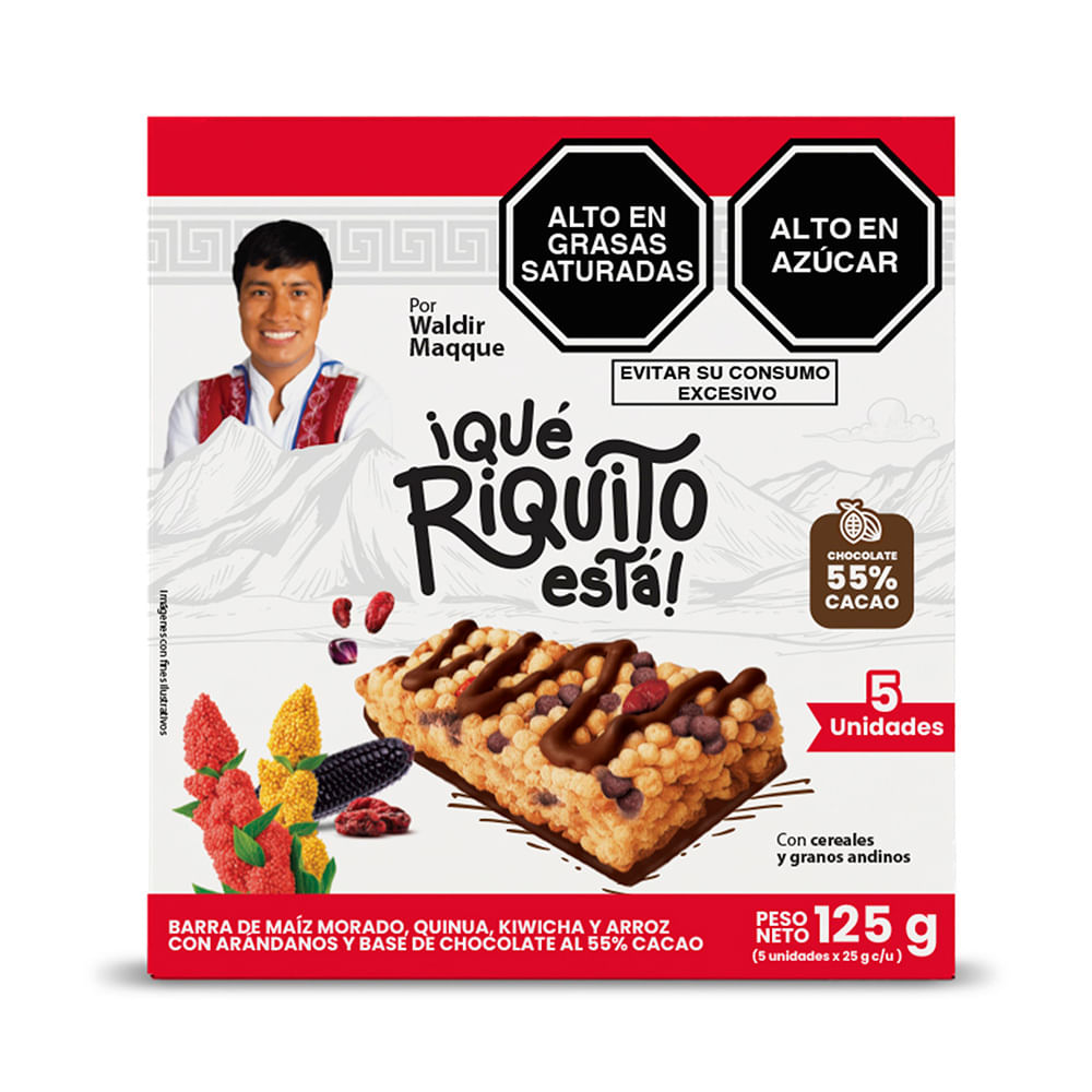 Barra de Cereal NEGUSA ¡Qué Riquito Está! Arándanos Paquete 5un