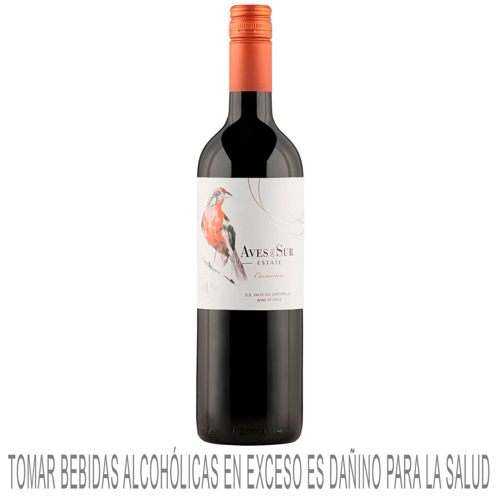 Vino Tinto AVES DEL SUR Estate Carmenere Botella 750ml