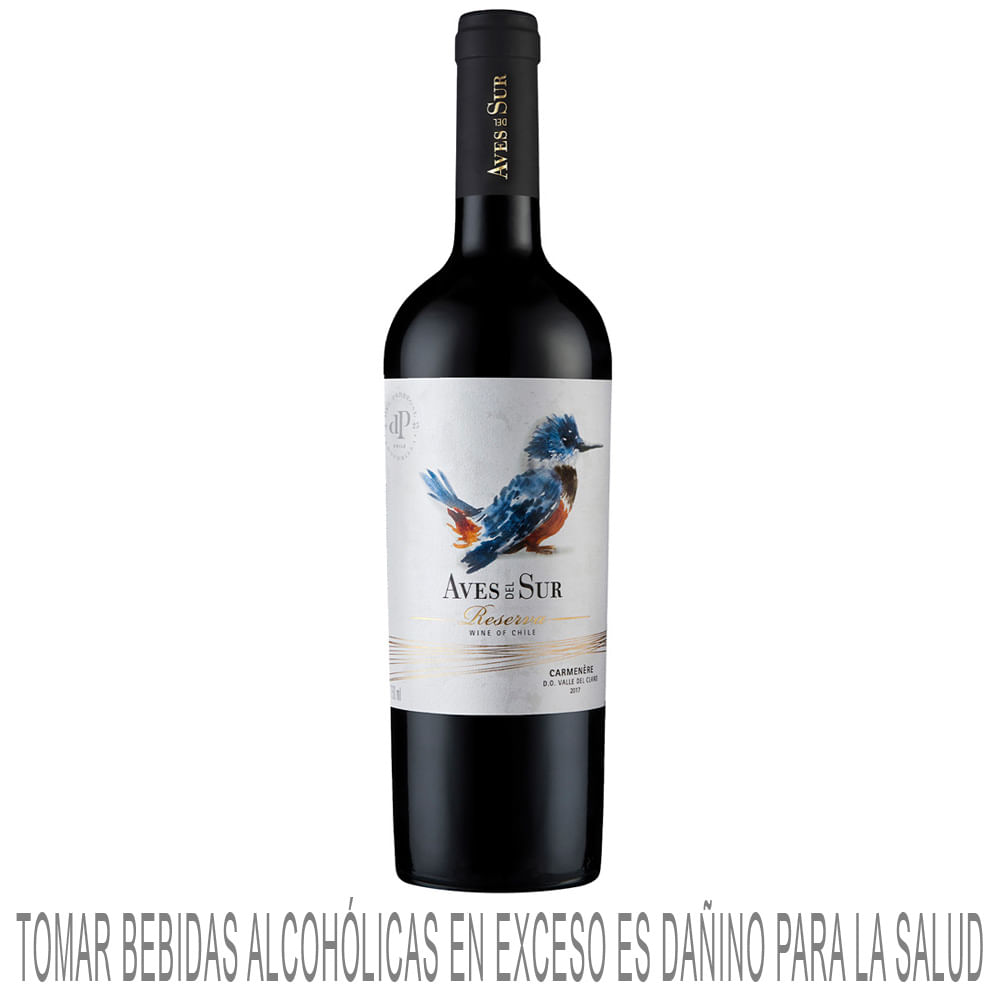 Vino Tinto AVES DEL SUR Reserva Carmenere Botella 750ml