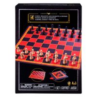 Juego de Mesa SPIN MASTER Ajedrez Damas y 3 en Raya