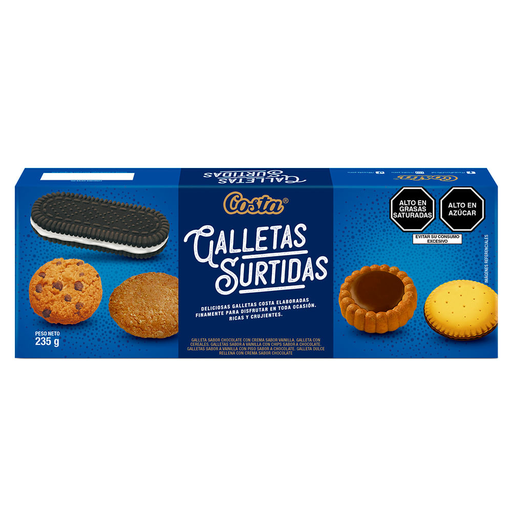 Galletas Surtidas COSTA Azul Caja 235g