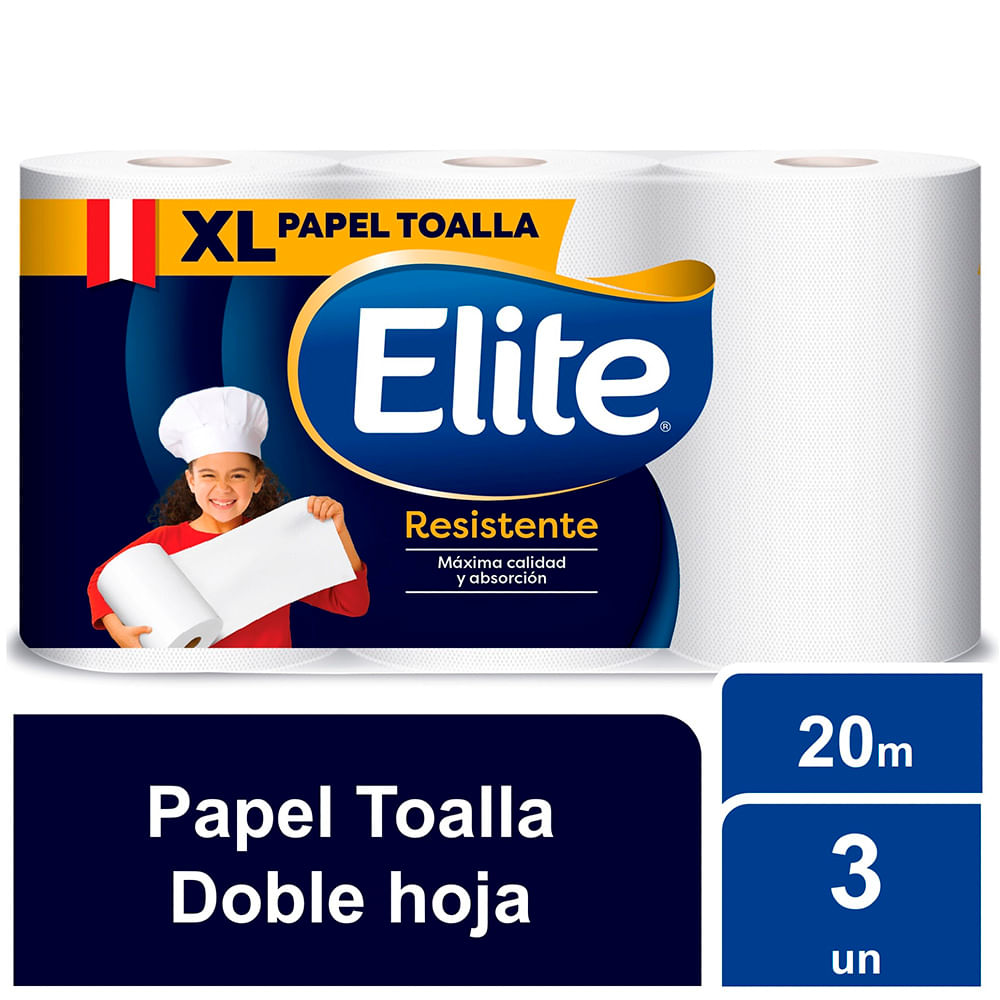 Papel Toalla ELITE XL Paquete 3un