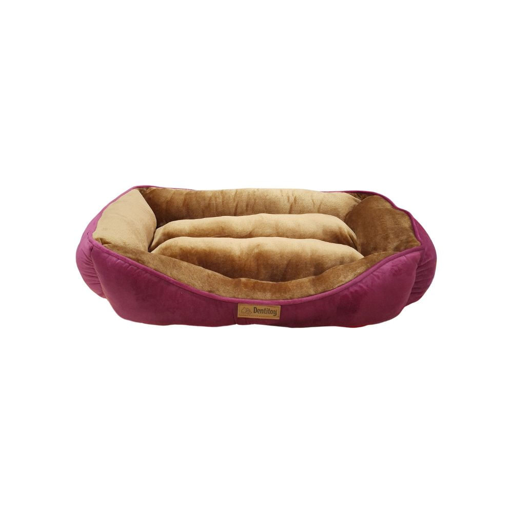 Cama Puff Milou Dentitoy Comfort Guinda Talla XL