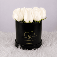 Box Clásico de rosas blancas- box floral