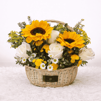Canasta Samira Girasoles - Flores amarillas