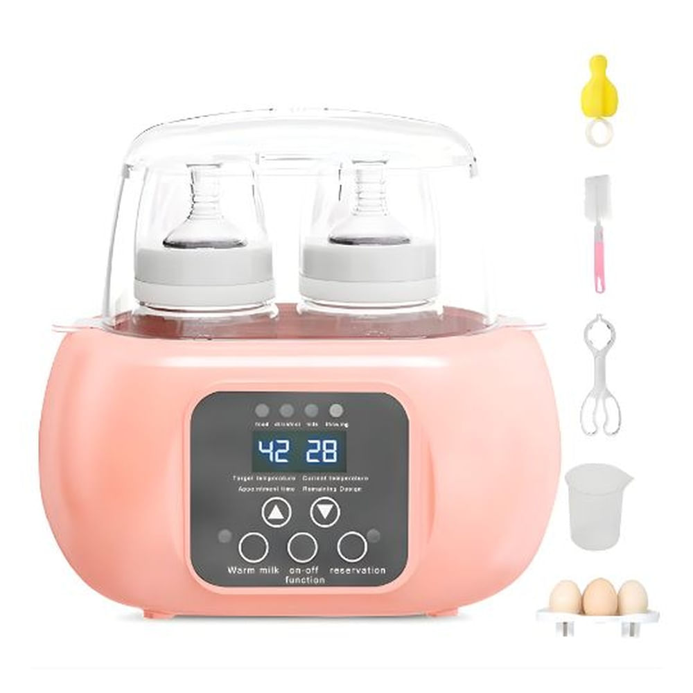 Aparato Calentador y Esterilizador de Biberones Digital Rosa