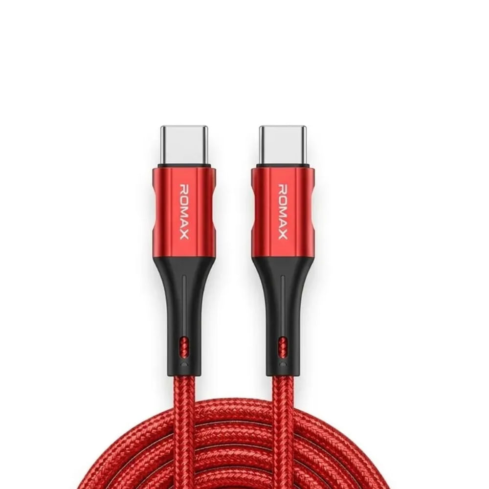 CABLE 6A TIPO C-C 100W 1M - ROJO