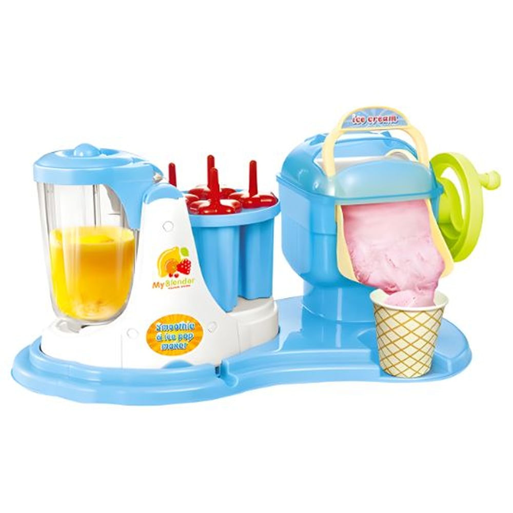 Estación 3 en 1 Azul: Fábrica de Helados y Smoothies