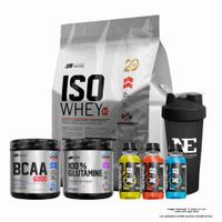 COMBO UNIVERSE - ISO WHEY 90 5 KG. COOKIE + 100% GLUTAMINE 500GR. + BCAA 490GR. CITRUS PUNCH +SHAKER