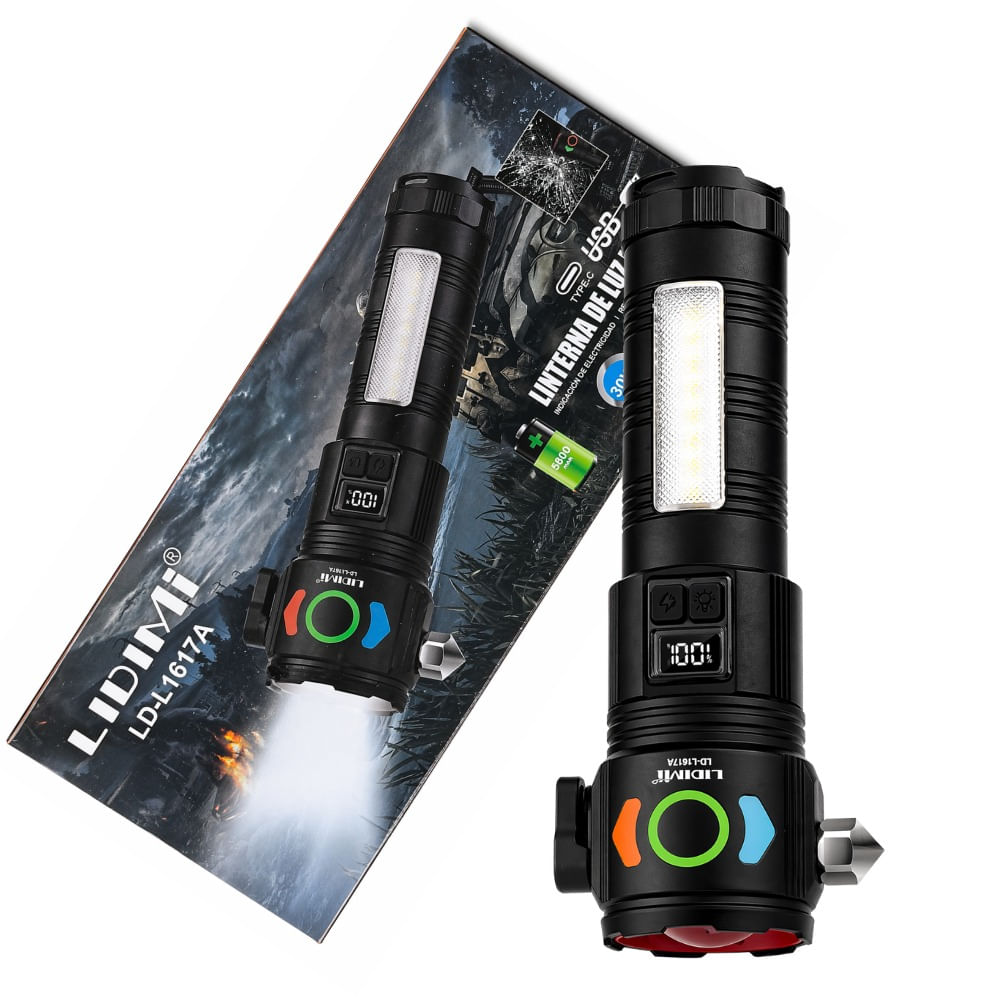 Linterna Led Potente 30w Senderismo Camping Recargable Usb
