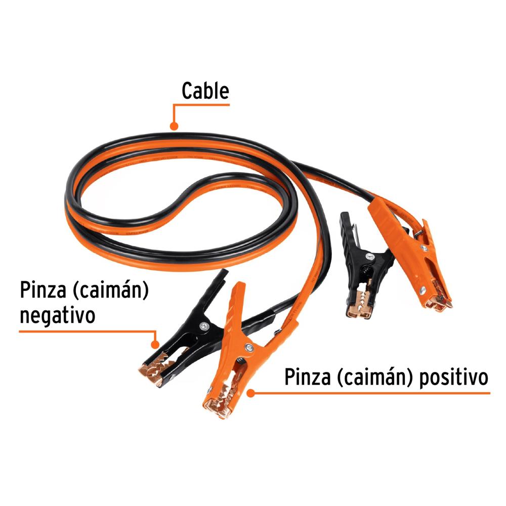 Cable Pasa Corriente Para AUTO Emergencia 3 metros TRUPER