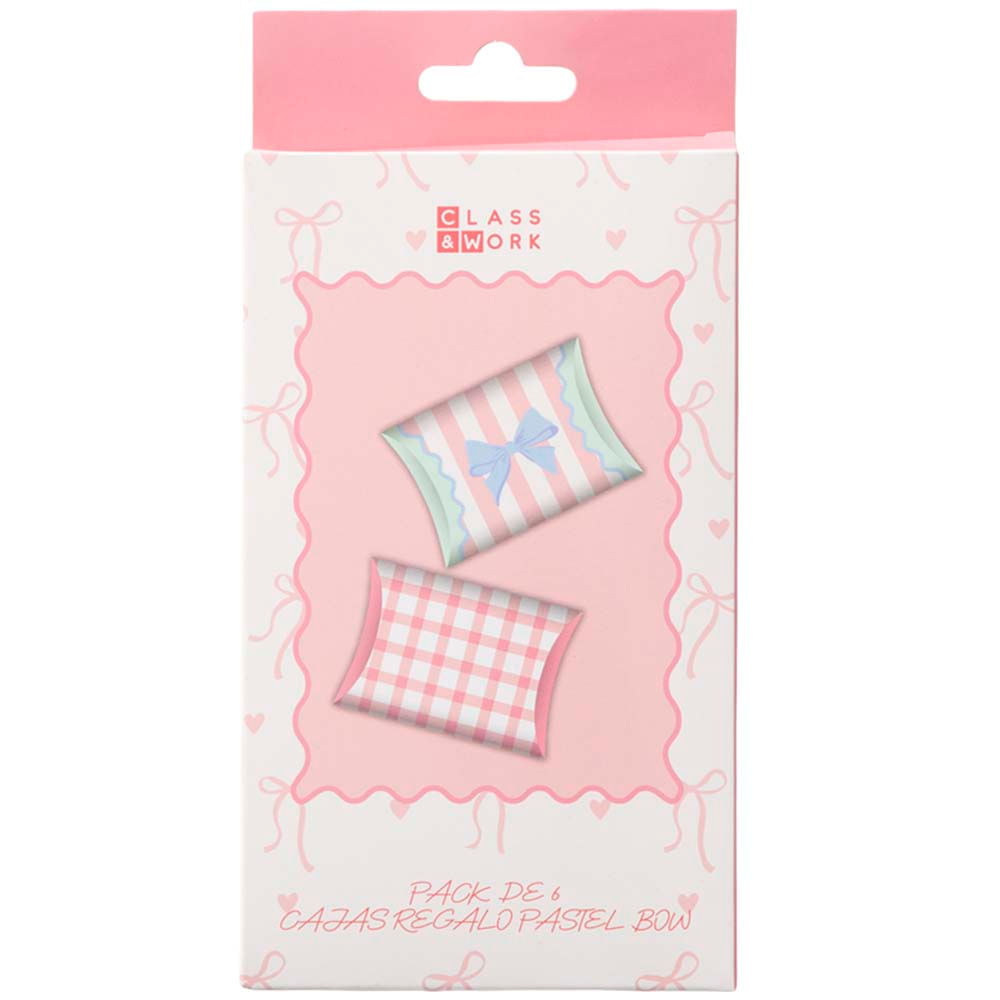 Pack de 6 Cajas de Regalo Pastel Bow CLASS&WORK