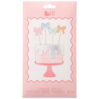 Pack de 8 Toppers para Torta Pastel Bow CLASS&WORK