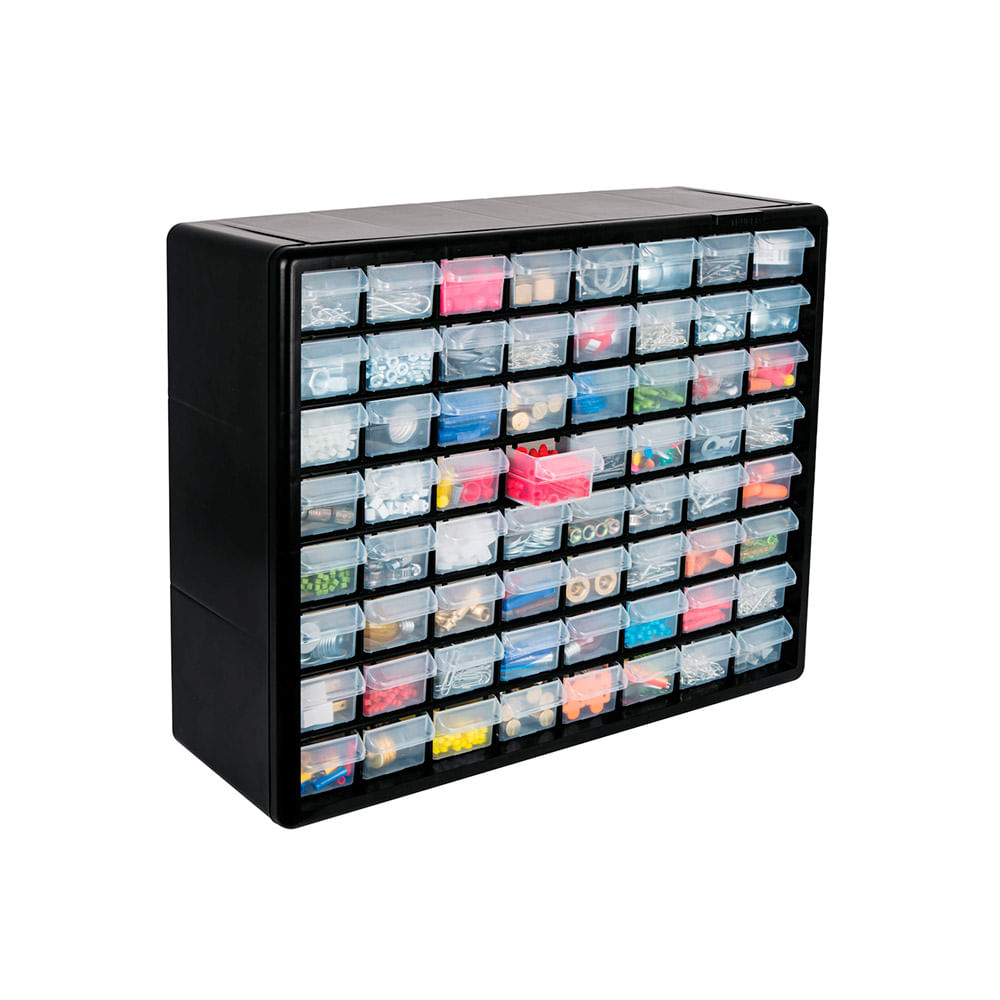 Organizador Truper de 64 Gavetas Apilable