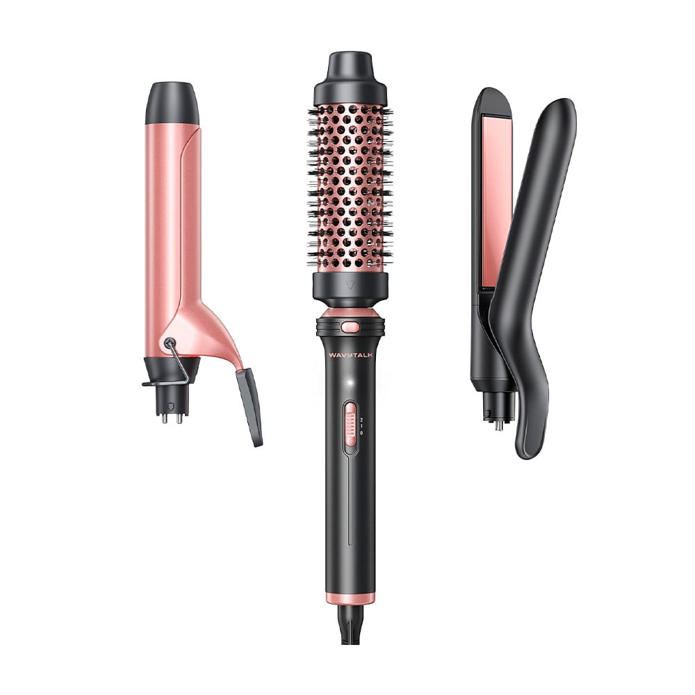 Set de Rizadores Wavytalk 3 en 1 Rizador Cepillo y Plancha