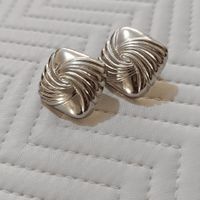 Aretes Gala de acero inoxidable color plateado