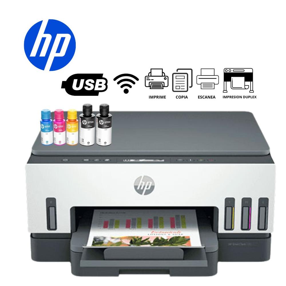 Impresora Multifuncional Hp Smart Tank 720 Duplex Officio A4