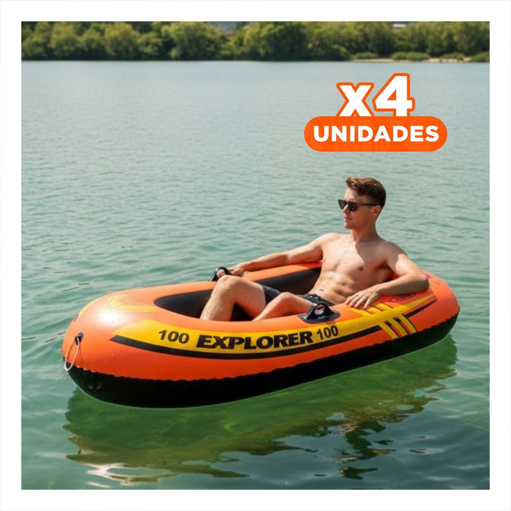 Pack4 Lancha Inflable Explorer 100 para Diversion | plazaVea - plazaVea