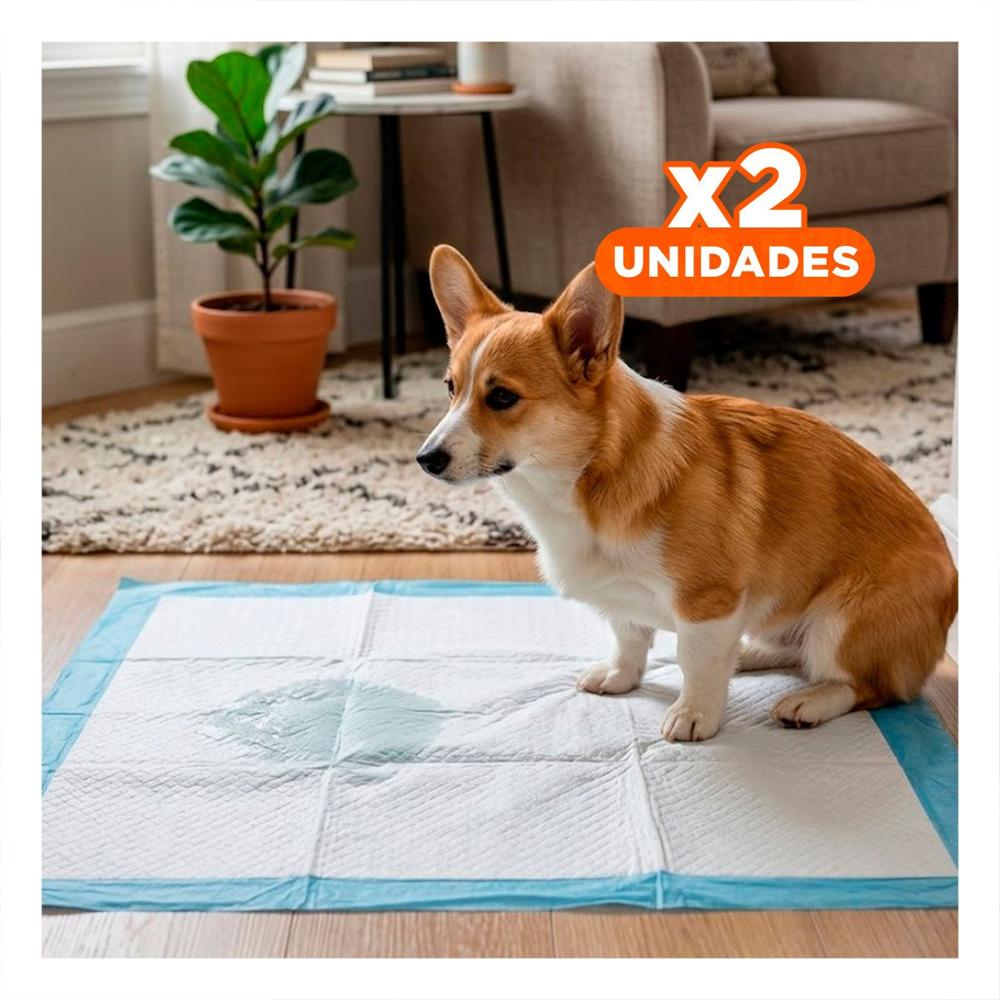 Pack2 Propuesta de Piso 60x60 Talla L Celeste para Mascotas Uso Diario en Casa Y+Regalo Sticker