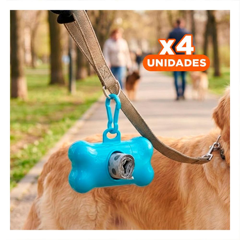 Pack4 Set Compacto con Bolsa de Desecho y Protector Tipo Hueso Celeste
