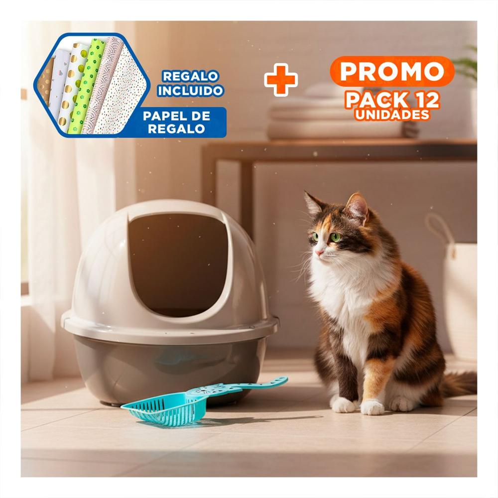 Pack12 Espatula Portatil Cara De Gato Azul Para Limpieza Y Casa Blanco Y+Papel Regalo