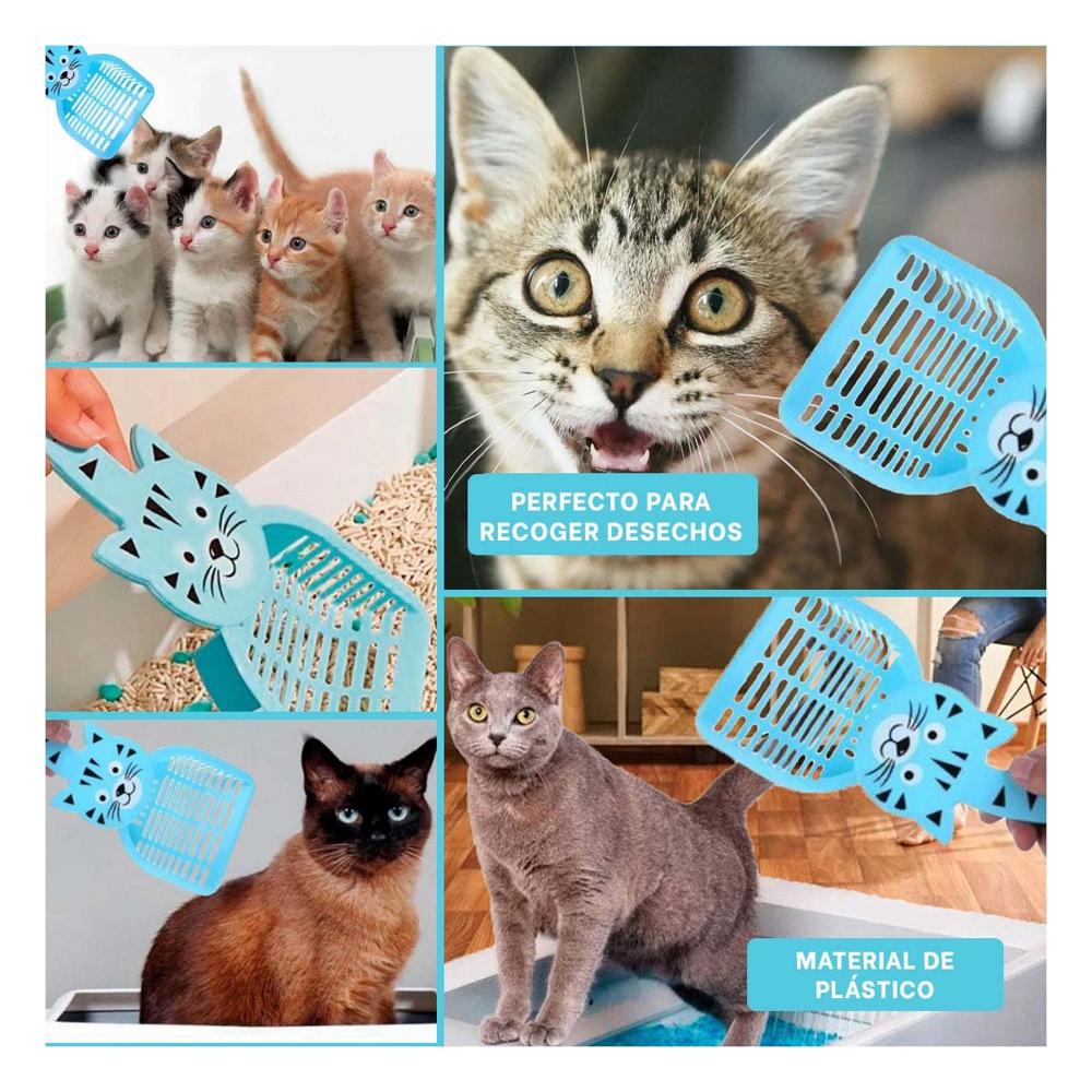 Herramienta Plastica Cara De Gato Azul Para Casa Y Jardin Blanco Y+Post It