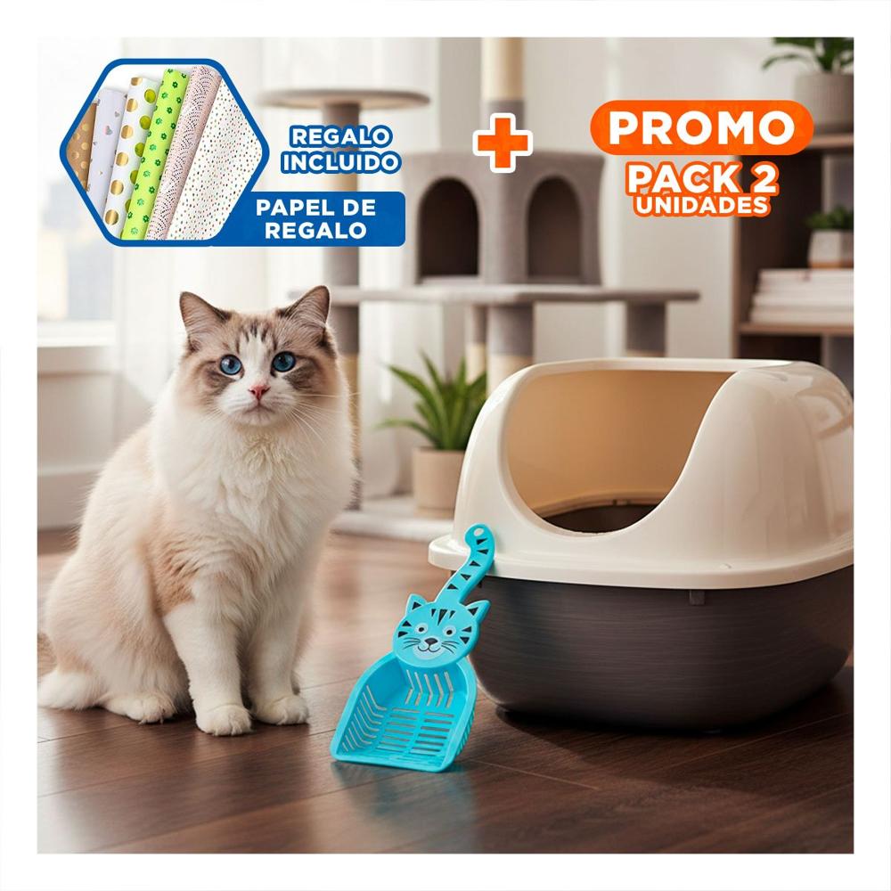 Pack2 Herramienta Resistente Cara De Gato Azul Para Casa Y Jardin Blanco Y+Papel Regalo