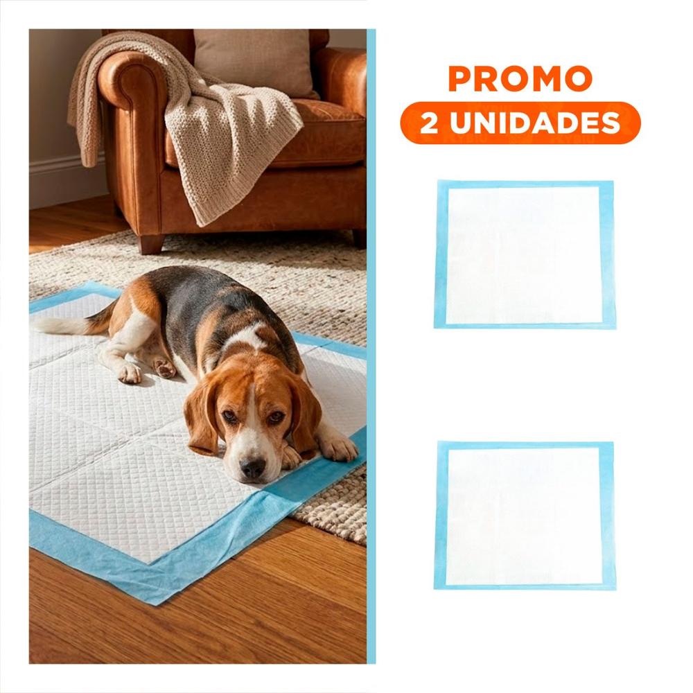 Pack2 Alternativa de Piso 60x60 Talla L Celeste para Mascotas Uso Diario en Casa