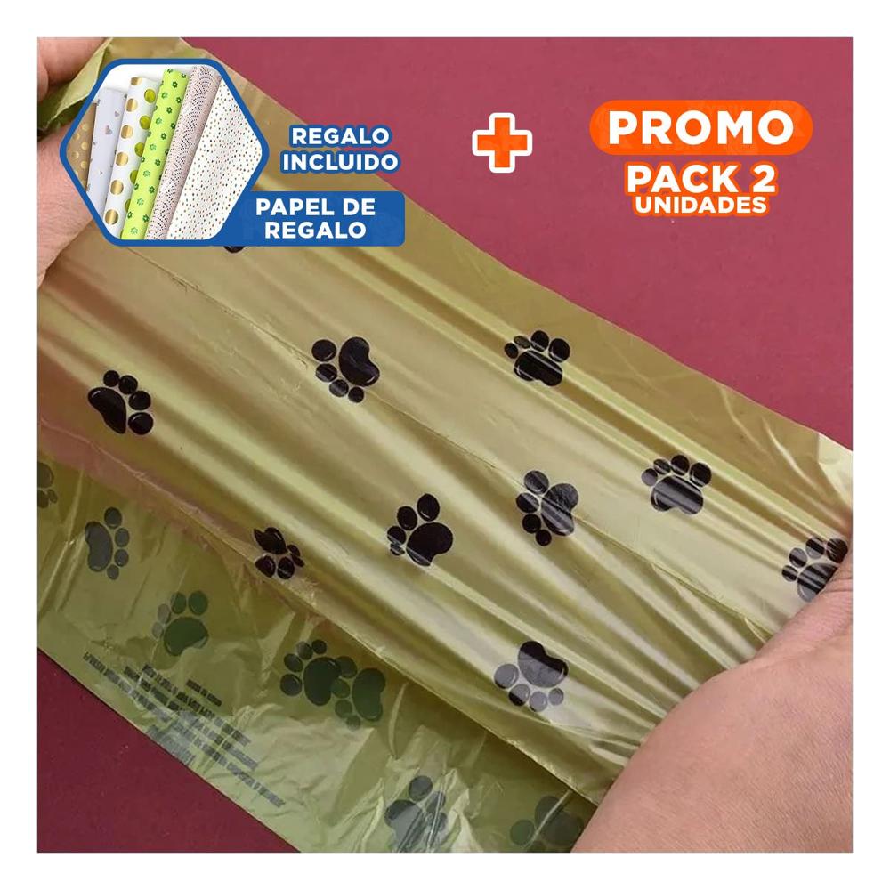 Pack2 Organizador Verde de Bolsa Biodegradable para Uso Exterior Y+Papel Regalo