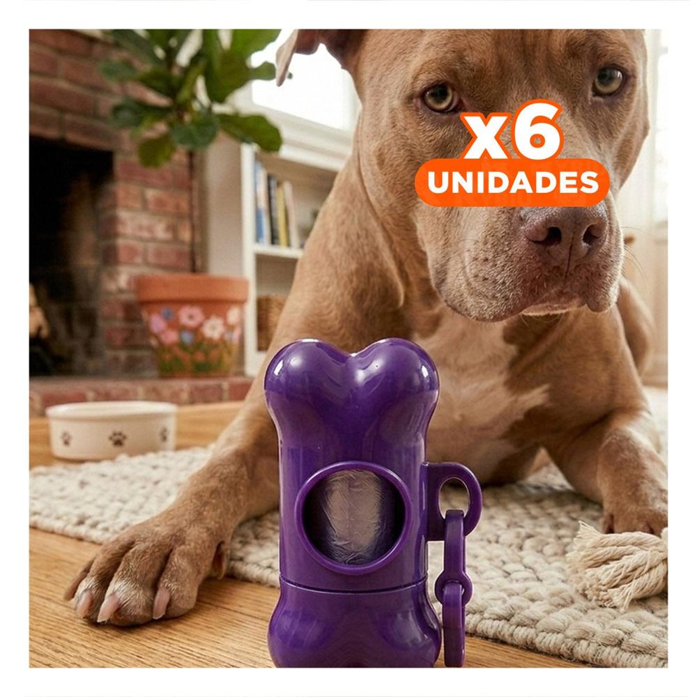 Pack6 Accesorio Higienico Morado para Mascotas Uso Diario Practico Y+Regalo Sticker