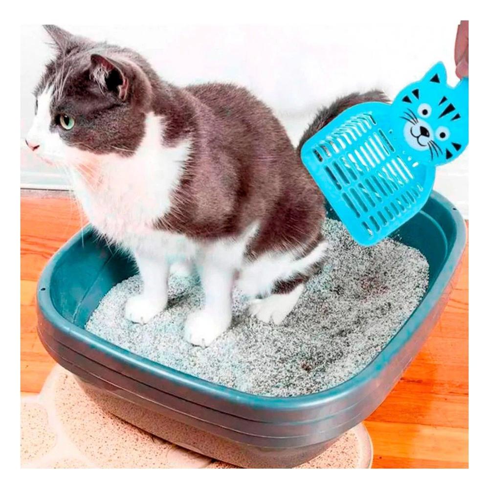 Herramienta Jardinera Cara De Gato Azul Para Limpieza Y Casa Festivo Y+Ligas Regalo