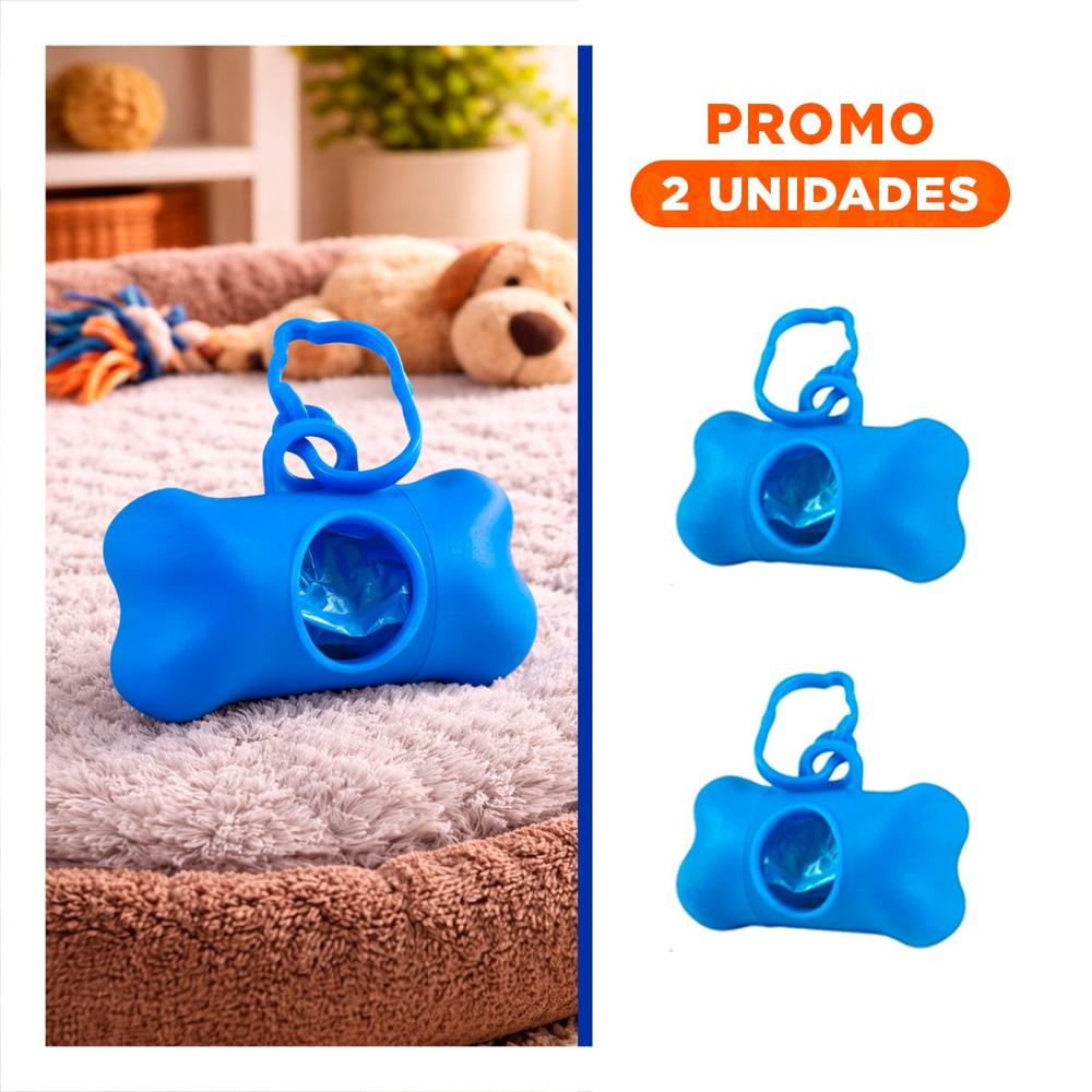 Pack2 Equipo Practico con Bolsa de Desecho y Protector Tipo Hueso Azul