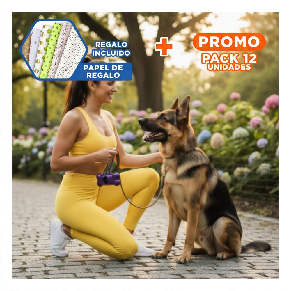 Pack12 Dispensador Morado con Clip Integrado para Paseos al Aire Libre Y+Papel Regalo
