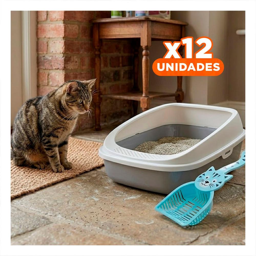Pack12 Cucharon Portatil Cara De Gato Azul Para Jardin Y Hogar Festiva